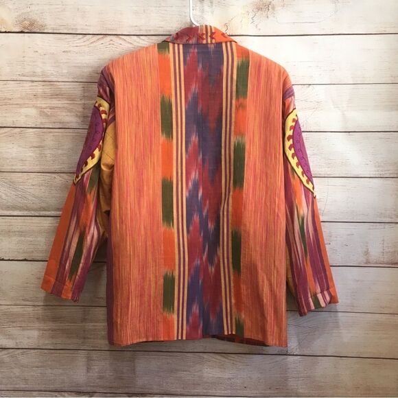 ADAM DOUGLASS ADRIANNA PAPELL BOHO EMBROIDERED BLAZER‎ - Picture 5 of 14